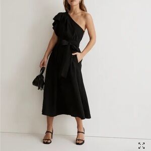 Madewell‎ Black One-Shoulder Dress